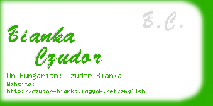 bianka czudor business card